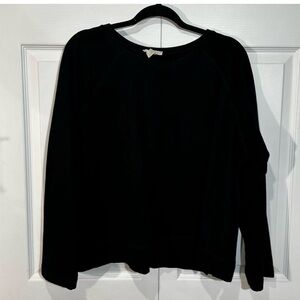 Eileen Fisher Black Sweatshirt Organic Cotton Sz XL